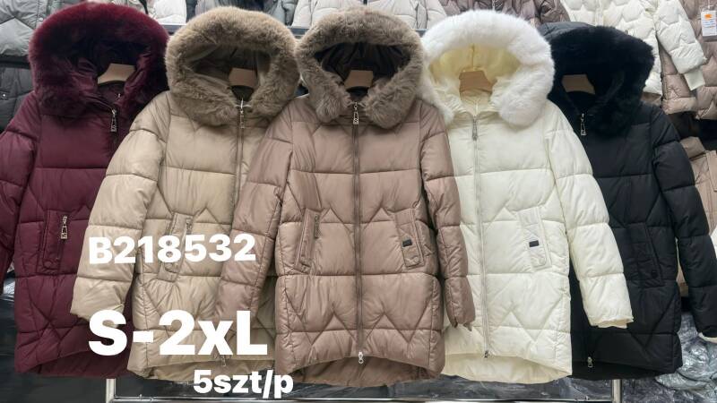 Kurtki damskie zimowe Roz S-2XL, 1 Kolor Paczka 5 szt